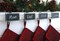 Haute Decor The Original MantleClip� Stocking Holder with Chalkboard Icons 4-Pack (Silver) - Personalize Your Christmas Mantel Stocking Hangers with Custom Names